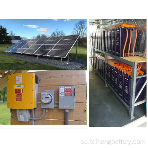 familje solenergi använda nife batteri 100ah